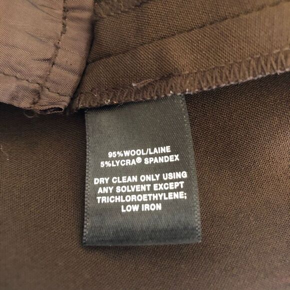 Lafayette 148 New York Cocoa Wool Ankle Pant Career Size 16 - Picture 6 of 10